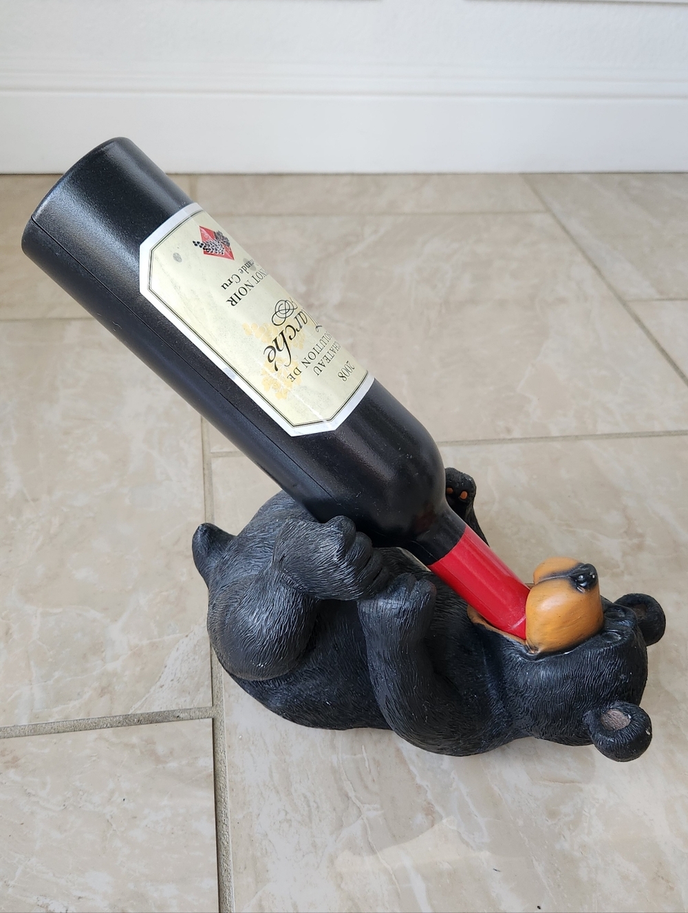 Bear And Wine Bottle Opener Decorative Set